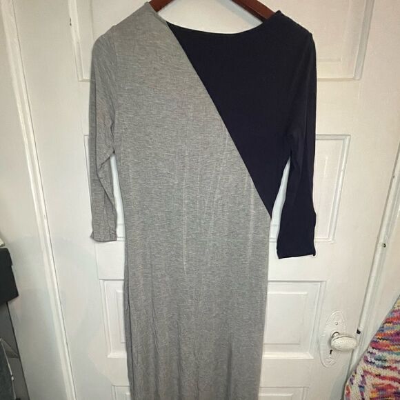 Calvin Klein Long 3/4 Sleeve Cotton Dress - Picture 5 of 9